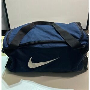 Nike‎ Duffel Bag Gym Sports Travel Carry On Shoulder Bag Navy Blue
